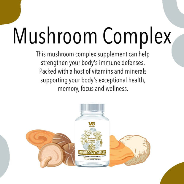 Vita Globe Mushroom Complex Gummy Vitamins help your focus and wellness