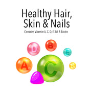 Vita Globe Healthy Hair skin & nails vitamins a, c, d, e, b6 and biotin