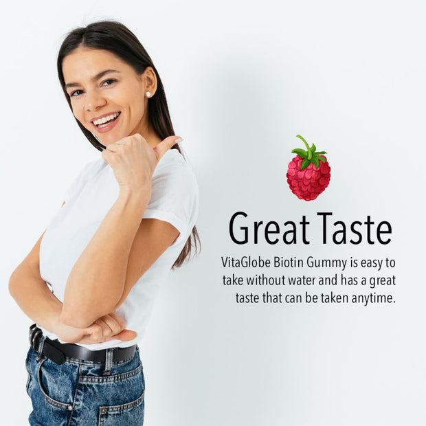 Vita Globe Hair, Skin and Nails with collagen gummy vitamins great taste
